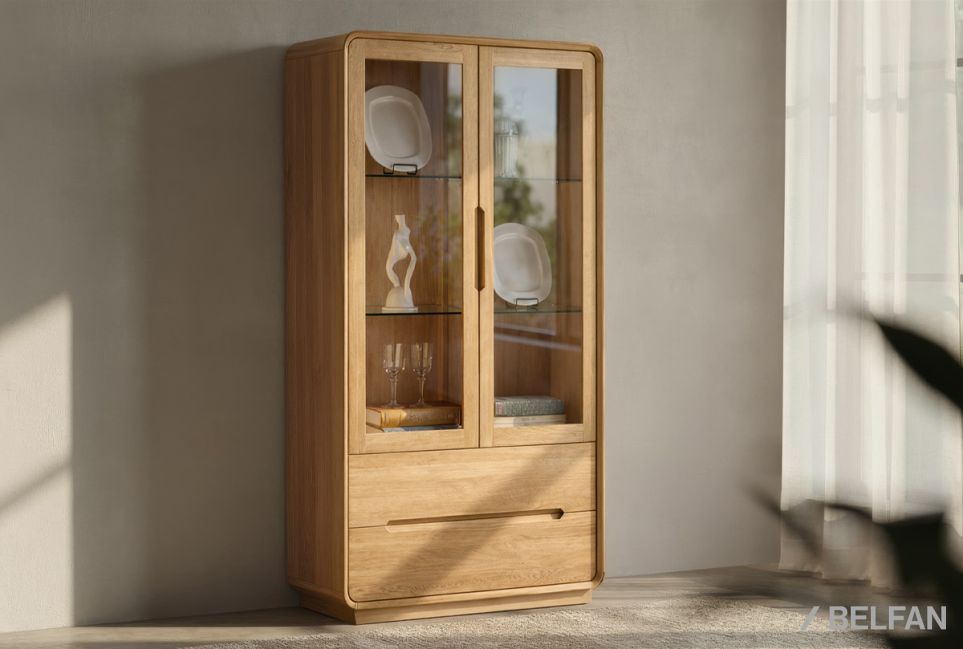 Витрина 2-х дверная "Монблан" массив дуба 1