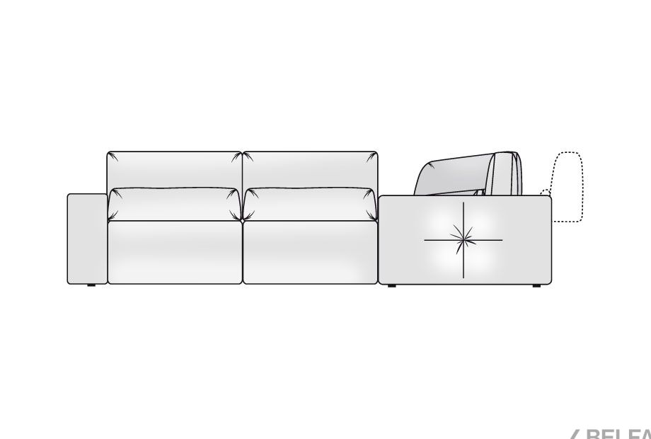 "Бакстер" диван угловой 4