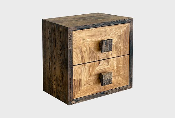 Модуль для стеллажей открытых "Cube Design" (с ящиками) массив дуба 4