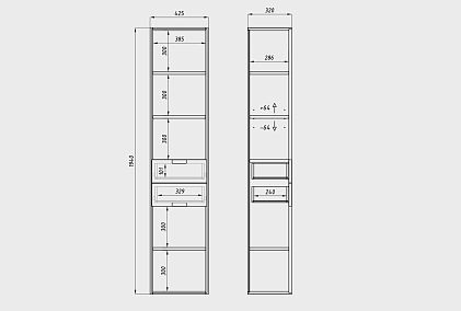 Стеллаж "Ирвинг" 6 (с ящиками)