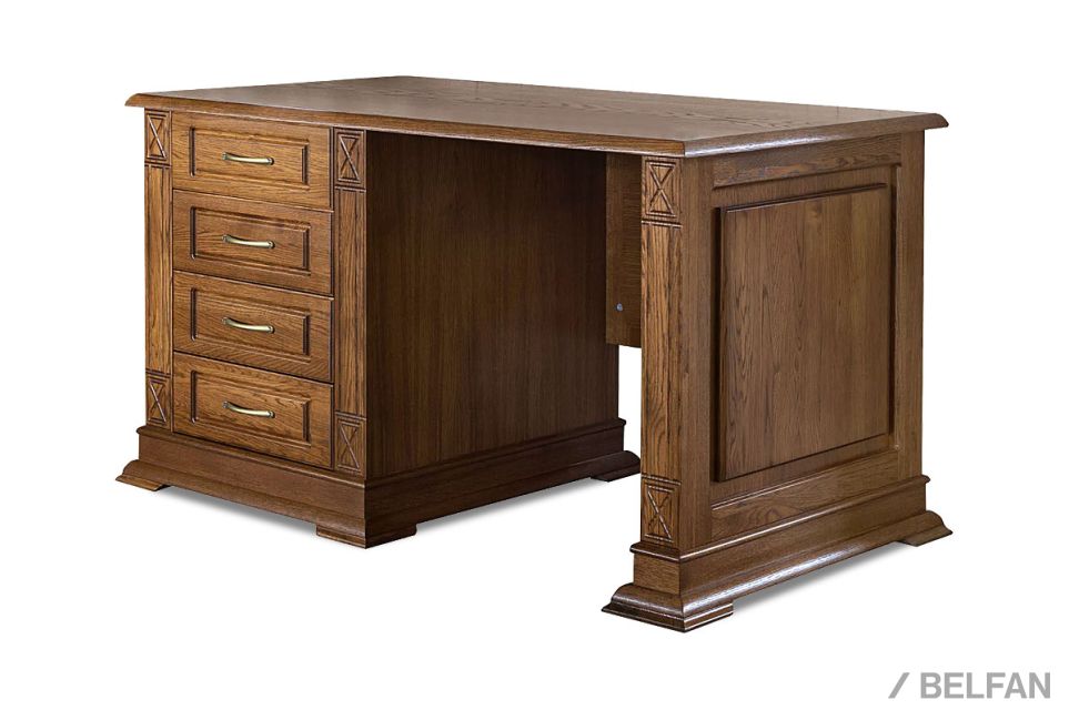 Стол письменный "Верди Люкс 9" массив и шпон дуба 1