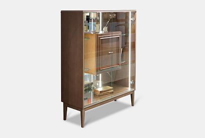 Тумба высокая "Сакраменто" (стекло); *А-016.84; трюфель