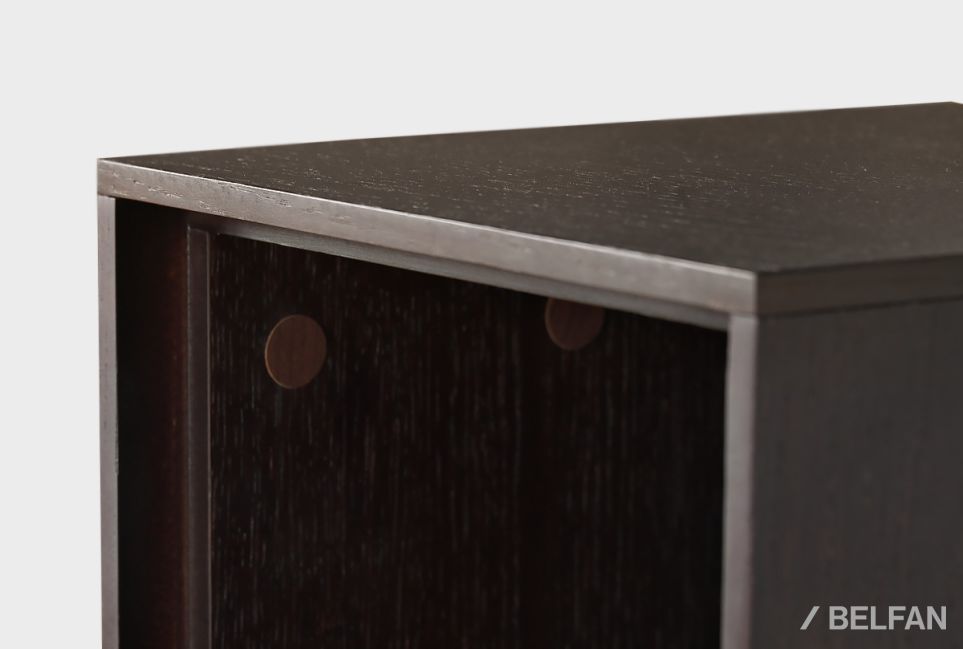 Шкаф настенный узкий "Монреаль" (левый) шпон дуба, МДФ 4