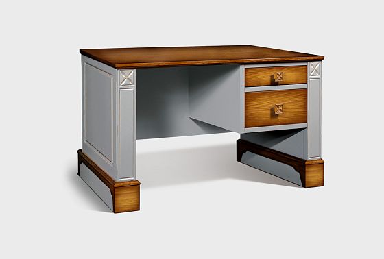 Стол письменный "Бриансон" (1 тумба справа) массив и шпон дуба, МДФ 6