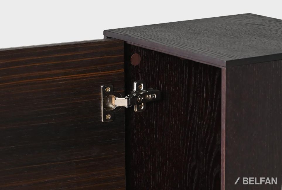 Шкаф настенный с зеркалом "Монреаль" (левый) шпон дуба, МДФ 5