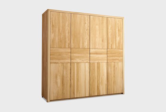 Шкаф для одежды 4-х дверный "Норд" массив дуба 5