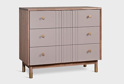 Комод "Меридиан" 3; 3 ящика; *А-017.166; к-торфяной дуб, ф-нирвана