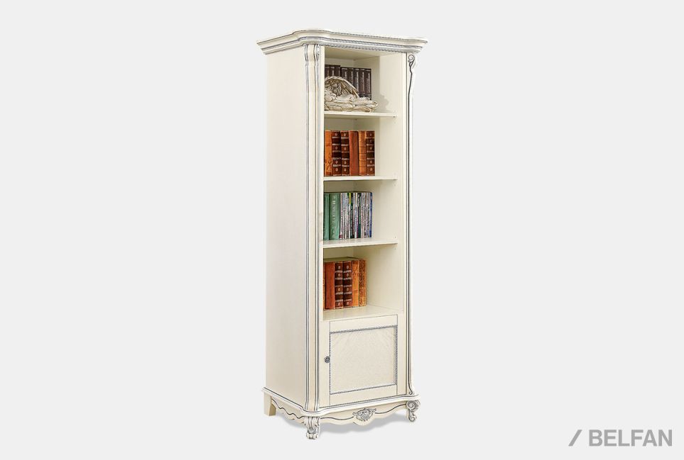 Шкаф для книг "Алези 8" (правый) массив и шпон дуба 1