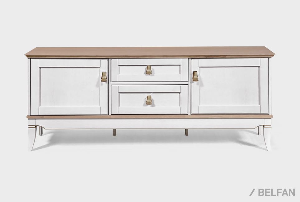 Тумба под ТВ "Стюарт" массив и шпон дуба 1