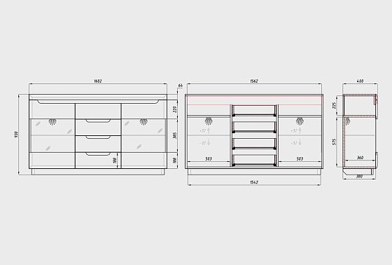 Тумба-бар "Бремен" массив дуба 7