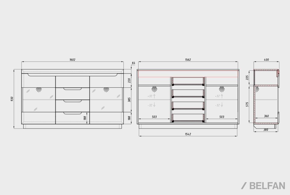 Тумба-бар "Бремен" массив дуба 6