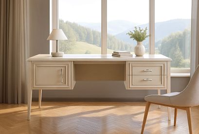 Стол письменный "Сакраменто" (2 тумбы); *А-016.13-2; марципан