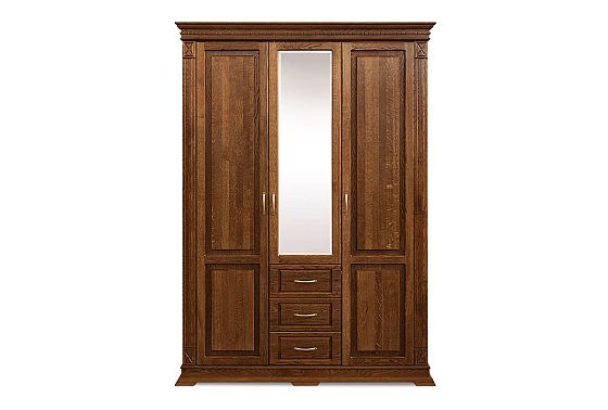 Шкаф 3-х дверный "Верди Люкс" массив и шпон дуба 5