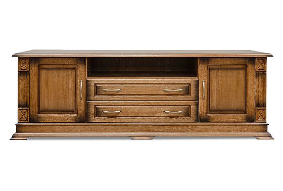 Тумба под ТВ "Верди Люкс ТВ22/1" массив и шпон дуба 2