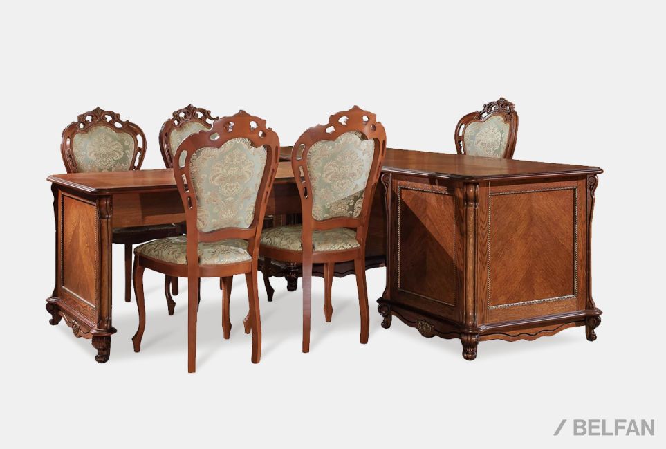 Стол письменный "Алези" с приставкой массив и шпон дуба 1