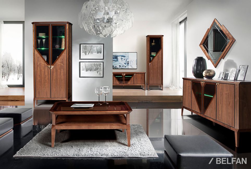 Зеркало "Seattle" массив и шпон ольхи 2