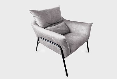 "Купер" кресло; нераскл.; 12; металл черный; Ricci 02 (38977(0); (гр.1/МТХ)