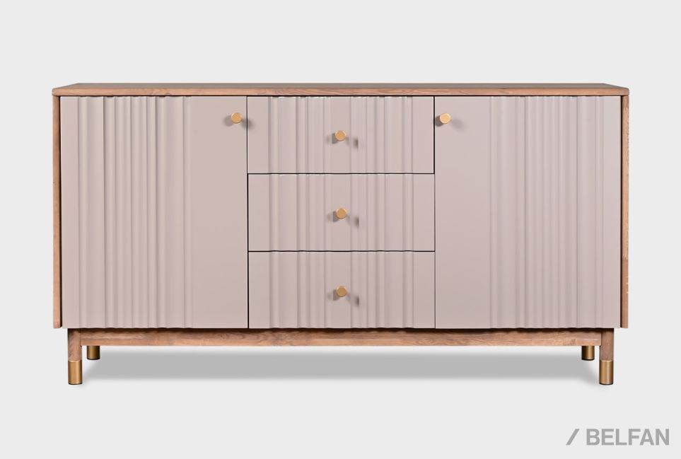 Тумба "Меридиан" 3 (с ящиками) массив дуба, МДФ 3