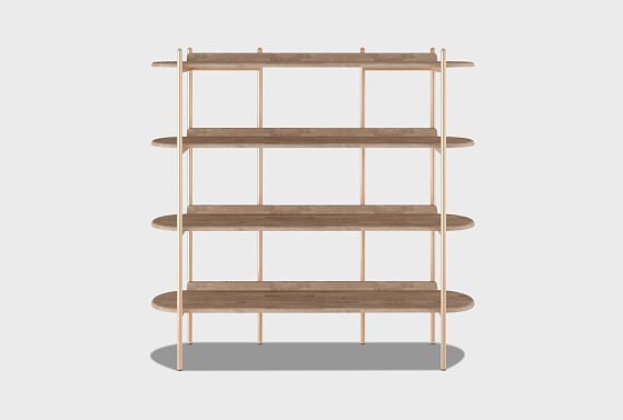 Стеллаж "Меридиан" 4 массив дуба, металл 4