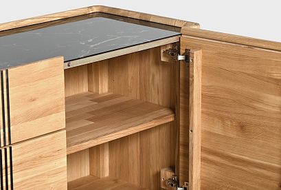 Тумба "Бергамо" 3 (с ящиками); дуб натуральный