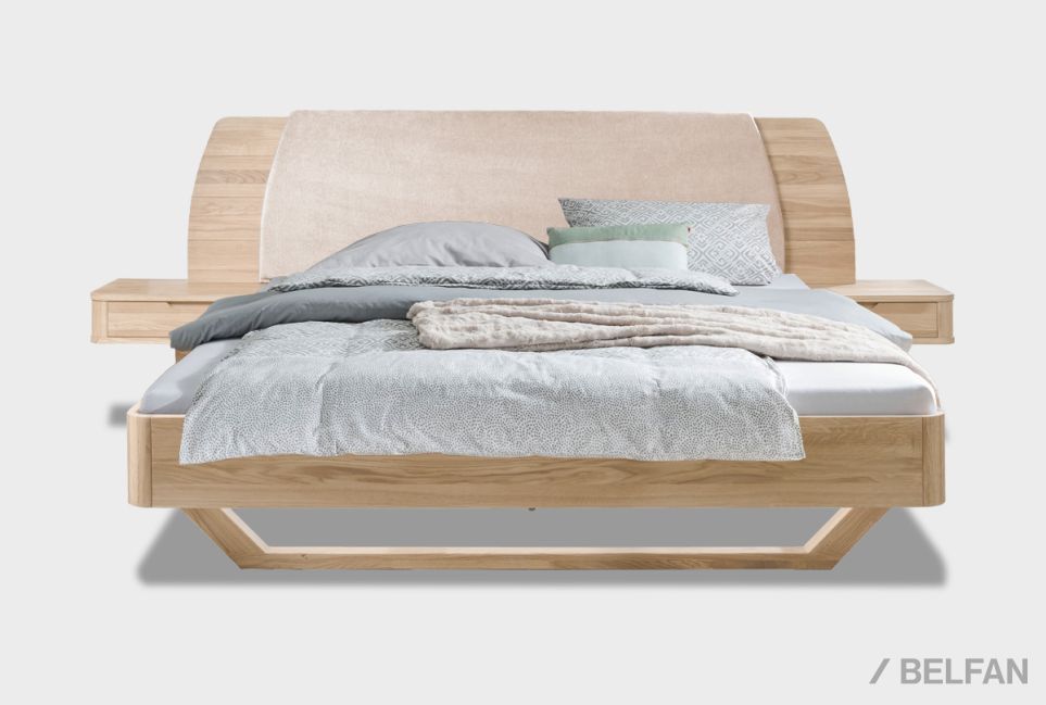 Кровать "Монблан" (с прикроватными тумбами) массив дуба 2