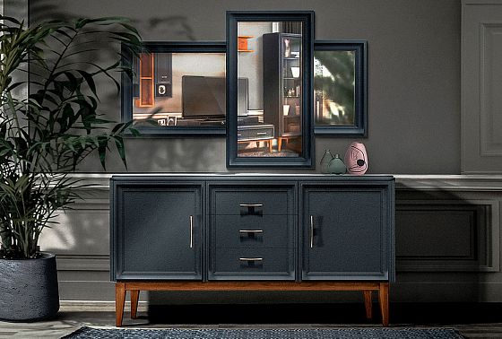 Зеркало настенное "Сакраменто" МДФ 4