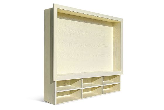 Секция верхняя в раме на ТВ тумбу "Франсуаза" массив и шпон дуба 3