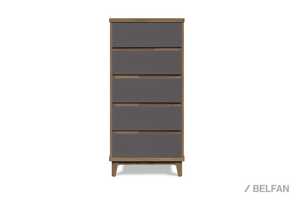 Комод "Уоллстрит" 5 (высокий) массив дуба, МДФ 1