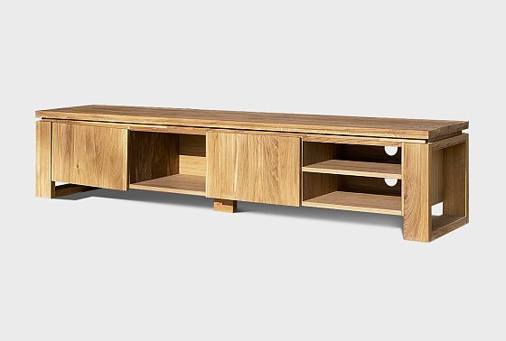 Тумба под ТВ "Берген" В-200 массив и шпон дуба 5