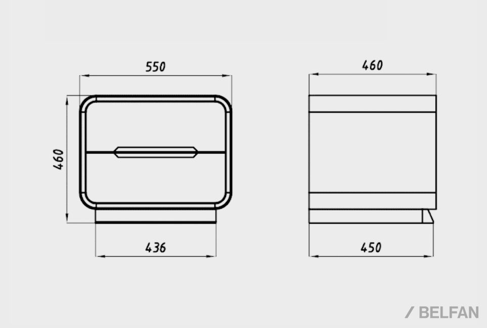 Тумба прикроватная "Монблан" массив дуба 2