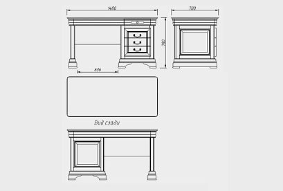 Стол письменный "Оливия"; *ММ-347-23; олива