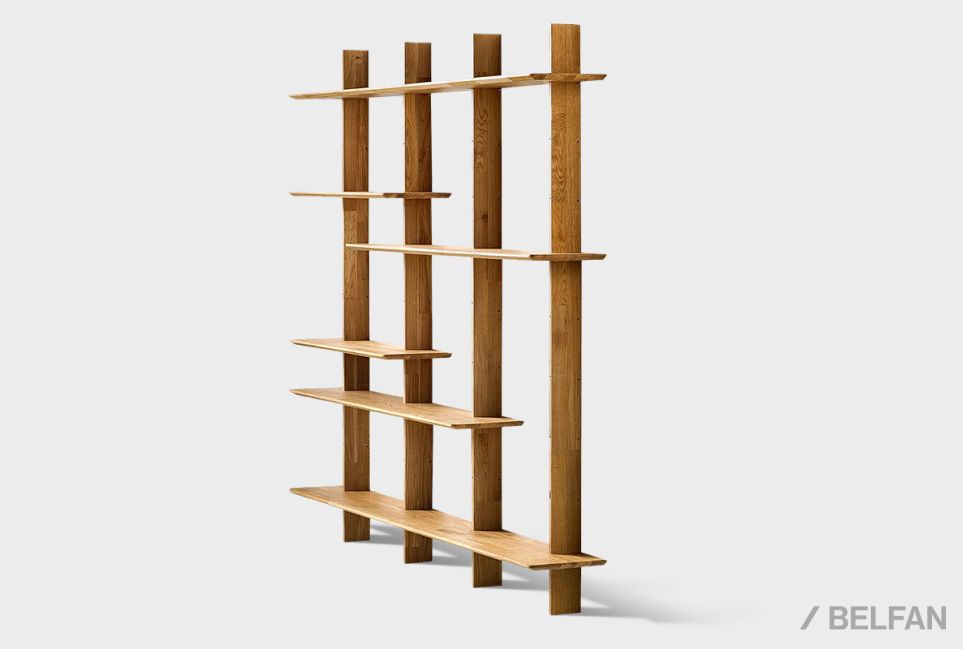 Стеллаж навесной "Арт" массив дуба 1