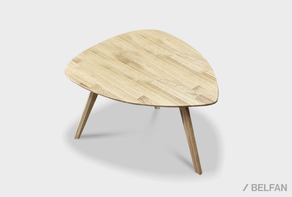 Стол журнальный "Арт" треугольный 265 массив дуба 1