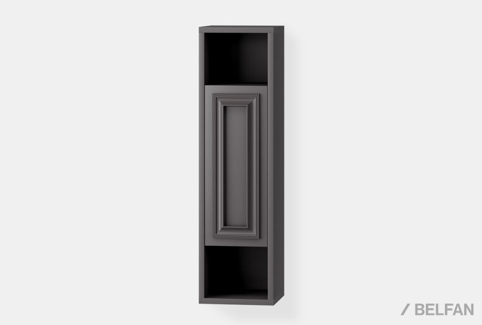 Шкаф настенный "Сакраменто" (левый) массив и шпон дуба, МДФ 1