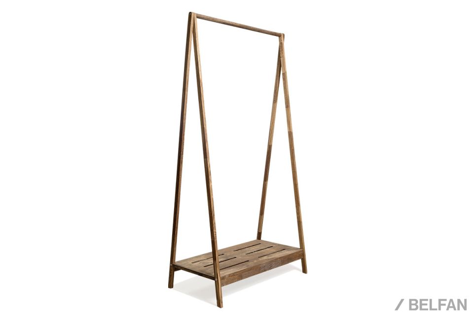 Вешалка напольная "Арт" (широкая) массив дуба 1