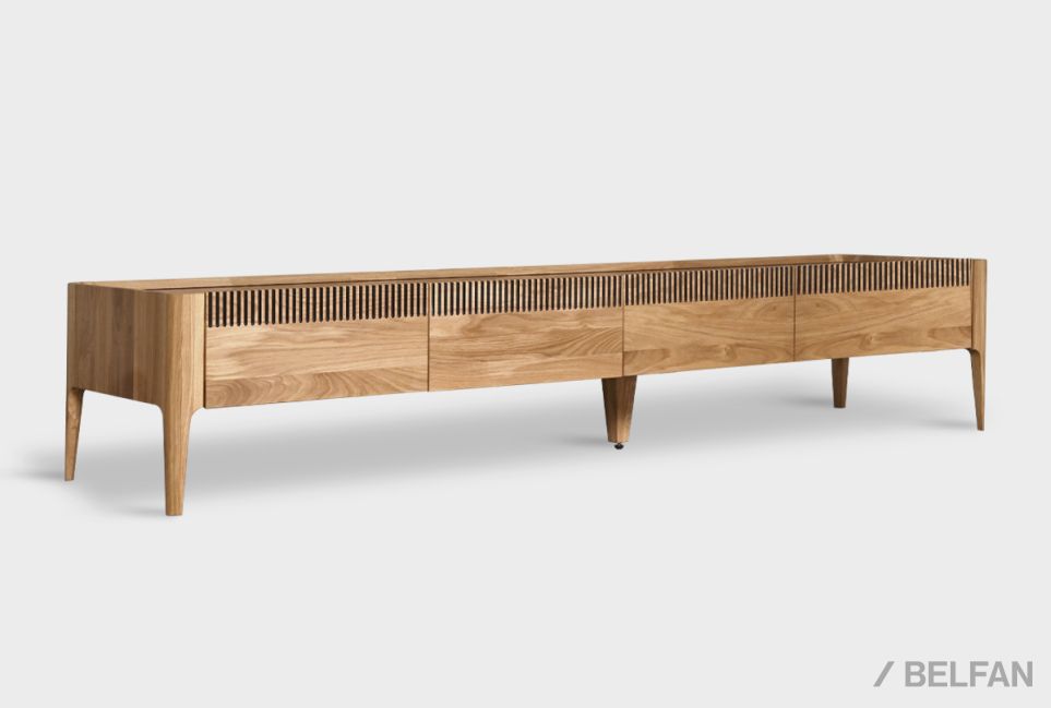 Тумба под ТВ "Бергамо" 200 массив дуба 3