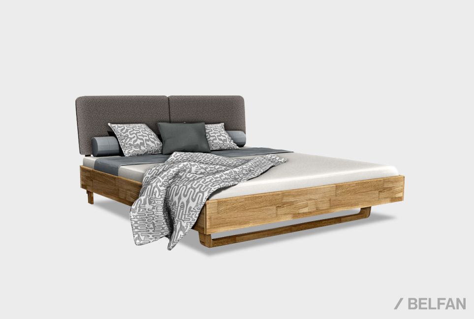 Кровать "Уоллстрит" (мягкое изголовье) массив дуба 1