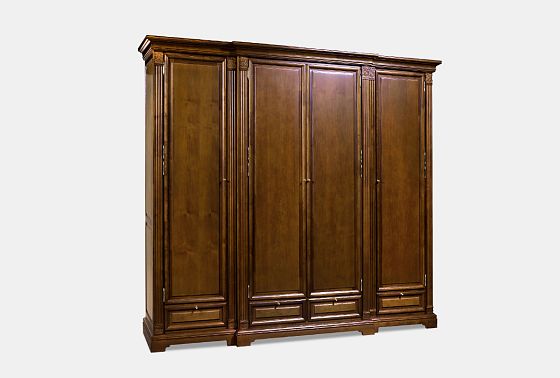 Шкаф для платья и белья "Престиж" 24 массив и шпон берёзы 4