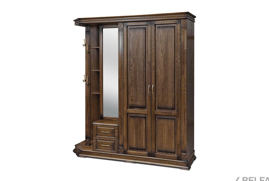 Шкаф комбинированный "Верди Люкс" 1 массив и шпон дуба 2