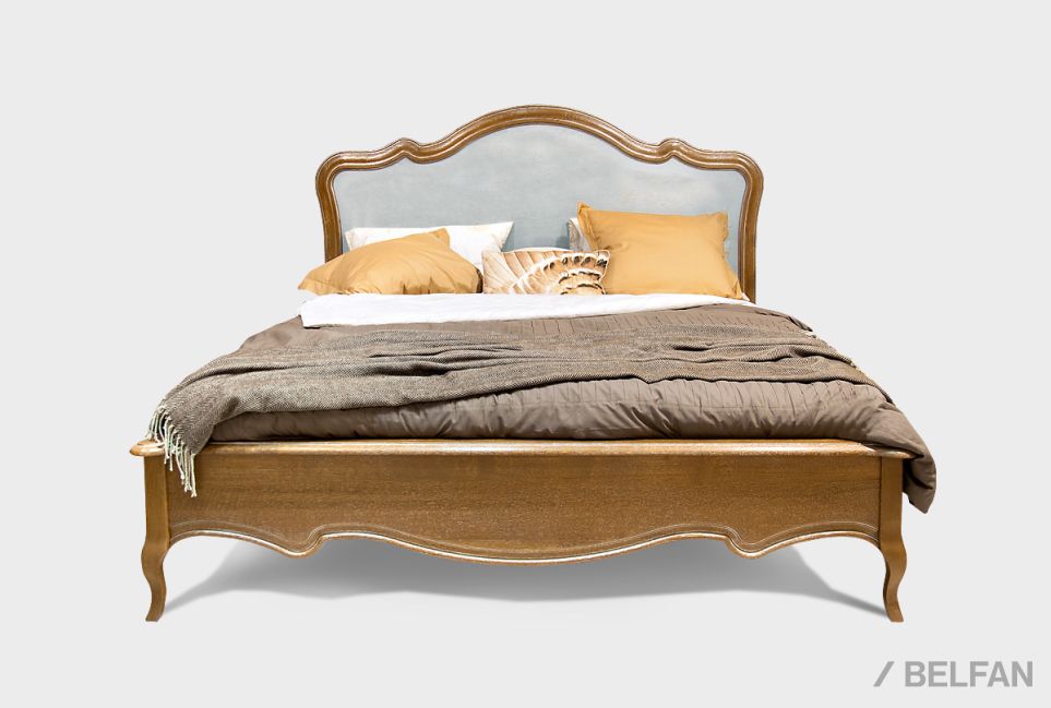 Кровать "Трио" (низкое изножье) массив и шпон дуба 1