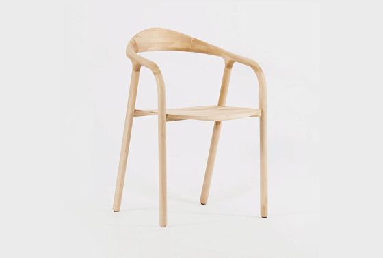 Стул "Лугано" с подлокотниками массив берёзы 12