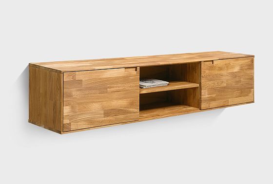 Тумба под ТВ навесная "Ирвинг" массив дуба 4