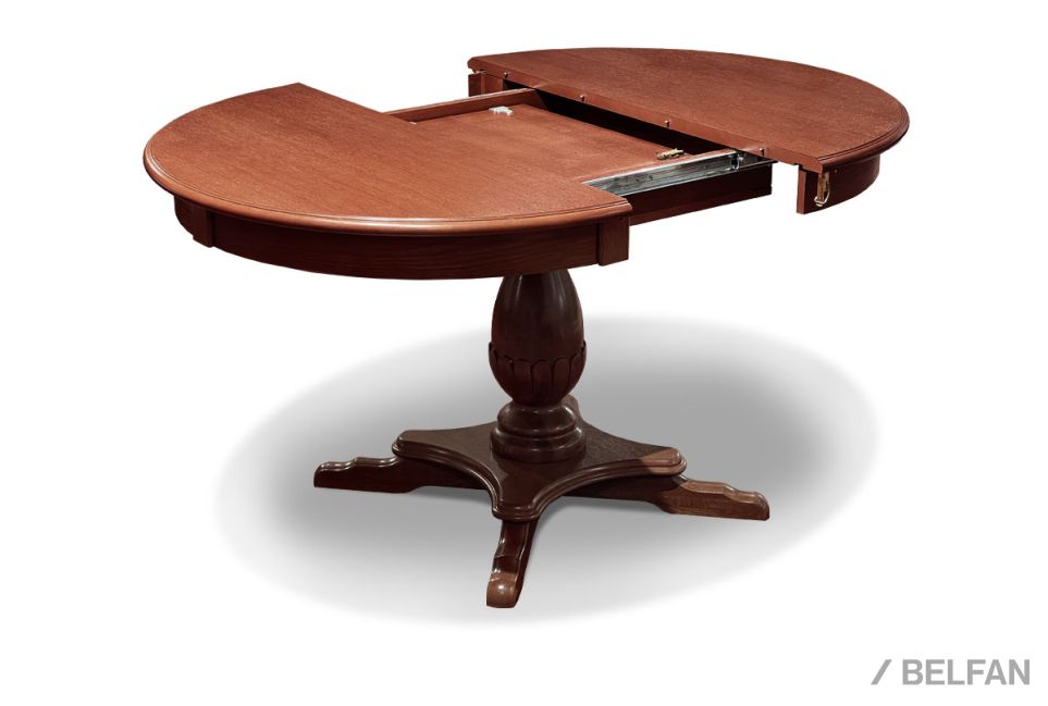 Стол обеденный "Полонез" (круглый) массив и шпон дуба 1