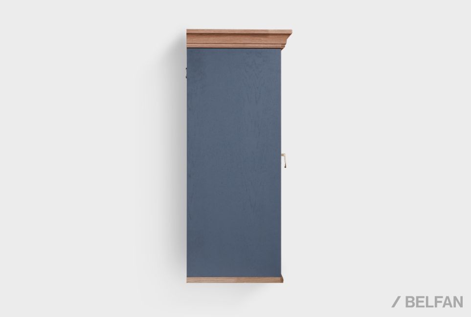 Шкаф настенный "Стюарт" стекло (правый) массив и шпон дуба 6