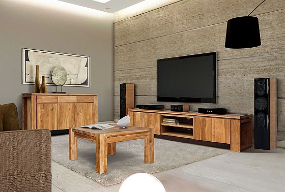 Тумба под ТВ "Берген" В-150 массив и шпон дуба 4