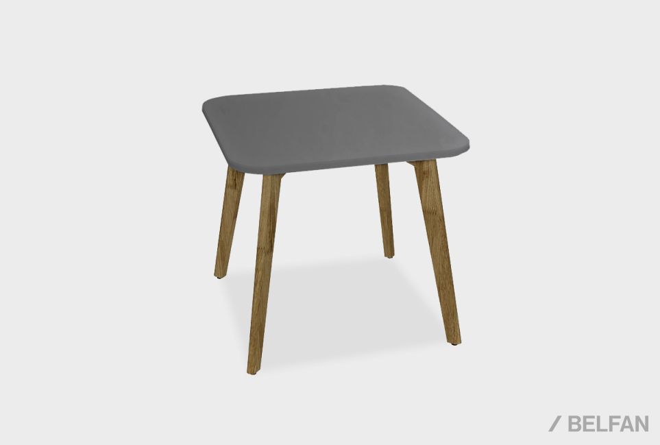 Стол журнальный "Уоллстрит" квадратный 261 массив дуба, МДФ 1