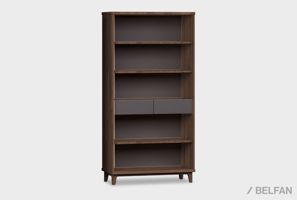 Стеллаж "Уоллстрит" (с ящиками) массив дуба, МДФ 1