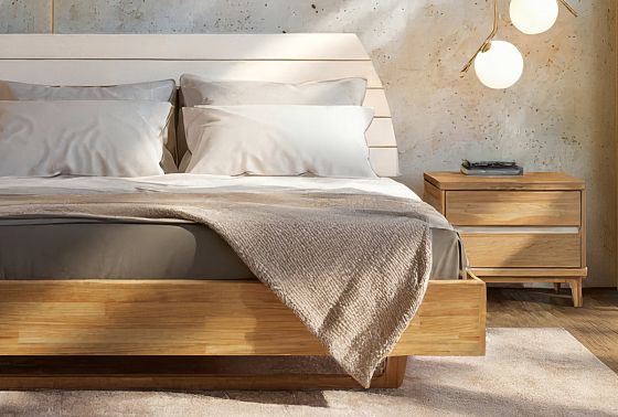 Кровать "Уоллстрит" (комбинированная) массив дуба, МДФ 5