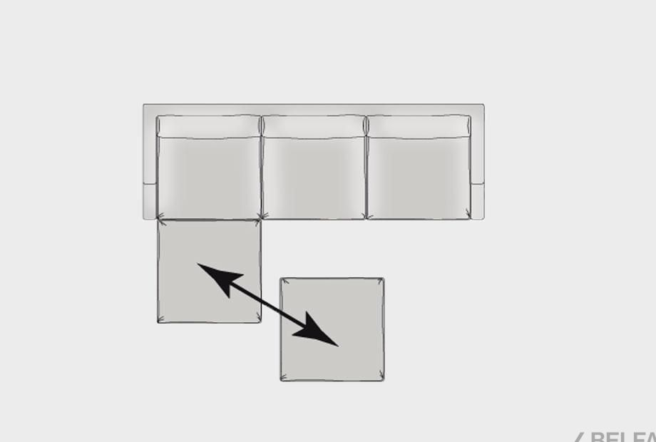 "Леформ" диван 3-х местный с пуфом 5