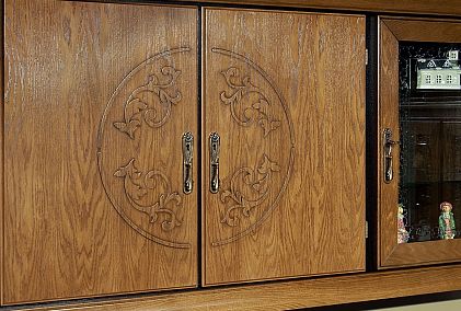 Шкаф навесной 4-х секционный "Соната" (декор)